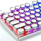Steampunk Mechanical LED Backlit keyboard keycaps - white